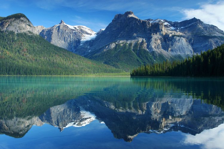 Emerald lake in Yoho national Park Canadian Rockies